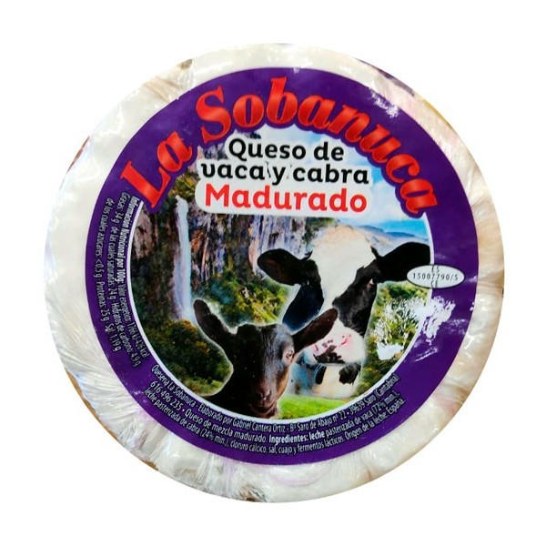 Queso de Vaca y cabra Madurado La Sobanuca