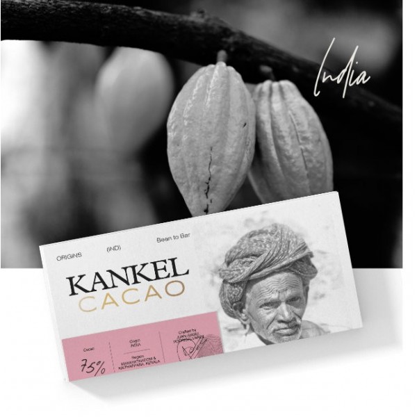 Chocolate 75% India Kankel Cacao 75grs