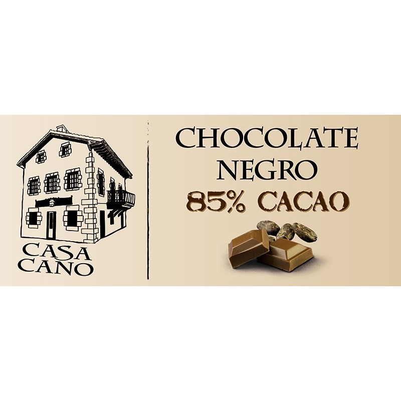 Chocolate Negro Artesano 85% Casa Cano 125 grs