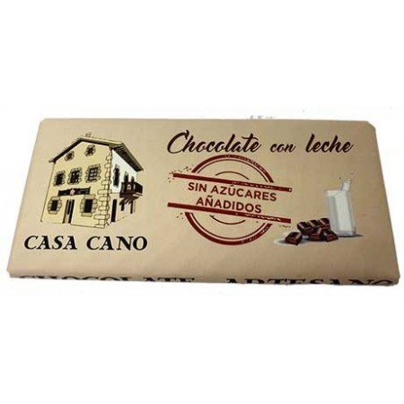 Chocolate con Leche Artesano "sin azucares añadidos" Casa Cano 125 grs