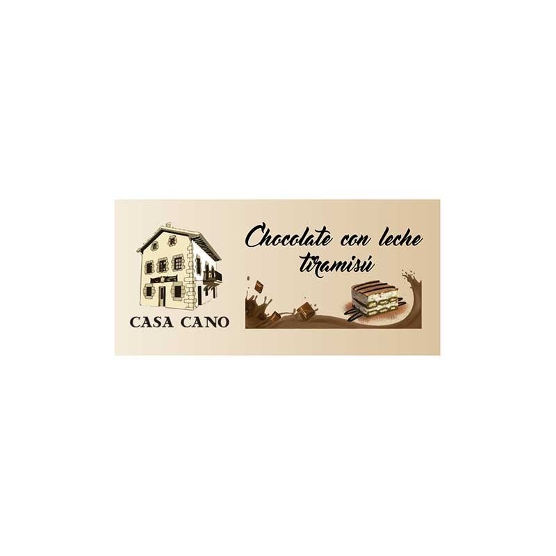 Chocolate con Leche Artesano sabor Tiramisú Casa Cano 125 grs