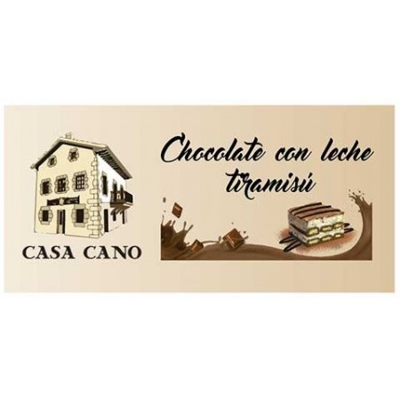 Chocolate con Leche Artesano sabor Tiramisú Casa Cano 125 grs