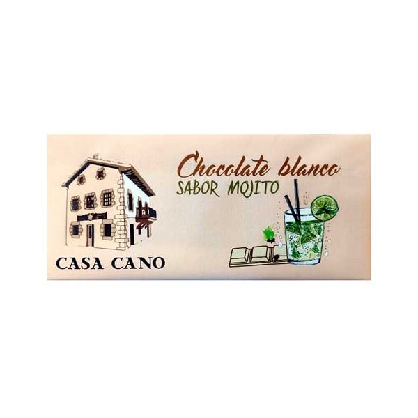 Chocolate Blanco Artesano sabor Mojito Casa Cano 125 grs