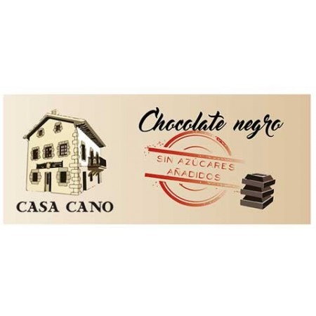 Chocolate Negro Artesano Sin Azúcares Añadidos Casa Cano 125 grs