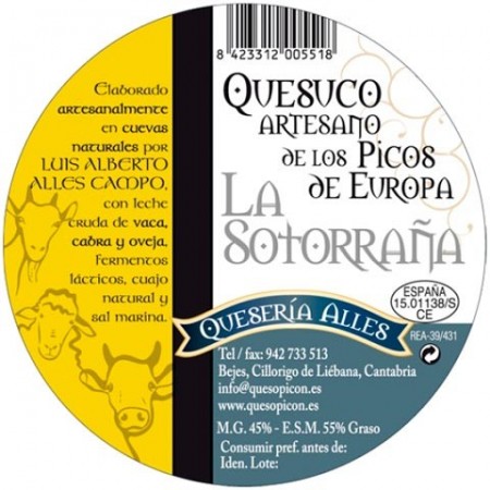 Queso 3 leches Sotorraña Leche Cruda